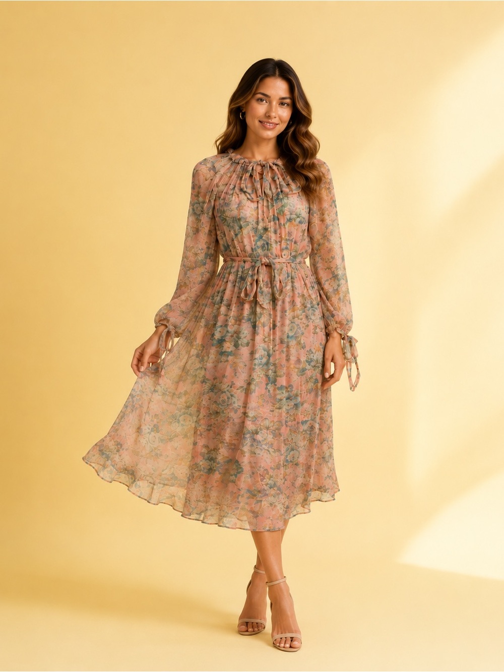 Zimmermann Floral Print Long Dress, Size XS